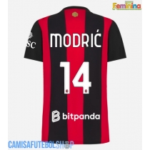 Camisa de time de futebol AC Milan Luka Modric #14 Replicas 1º Equipamento Feminina 2026-27 Manga Curta
